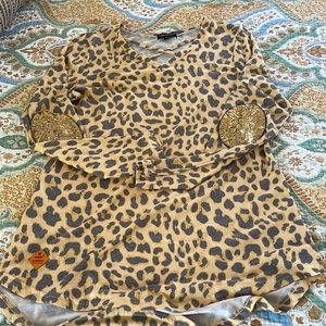 Leopard Print Tunic Style Top